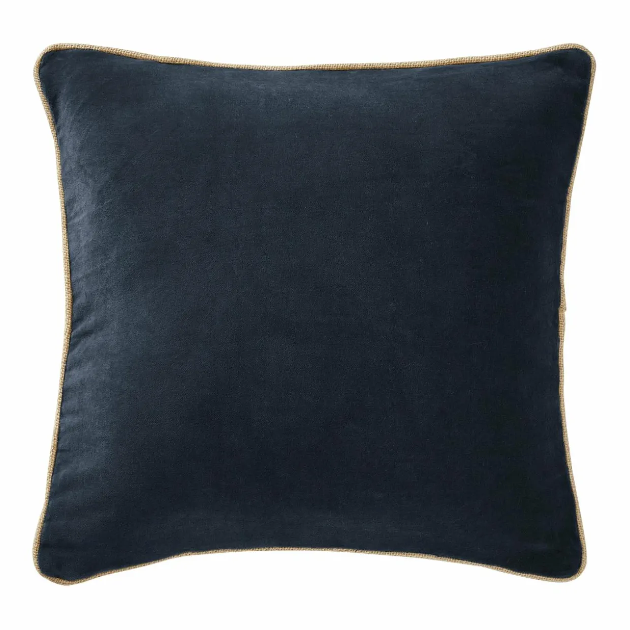 Coussin carré velours de coton (45 x 45 cm) Victor Bleu nuit
