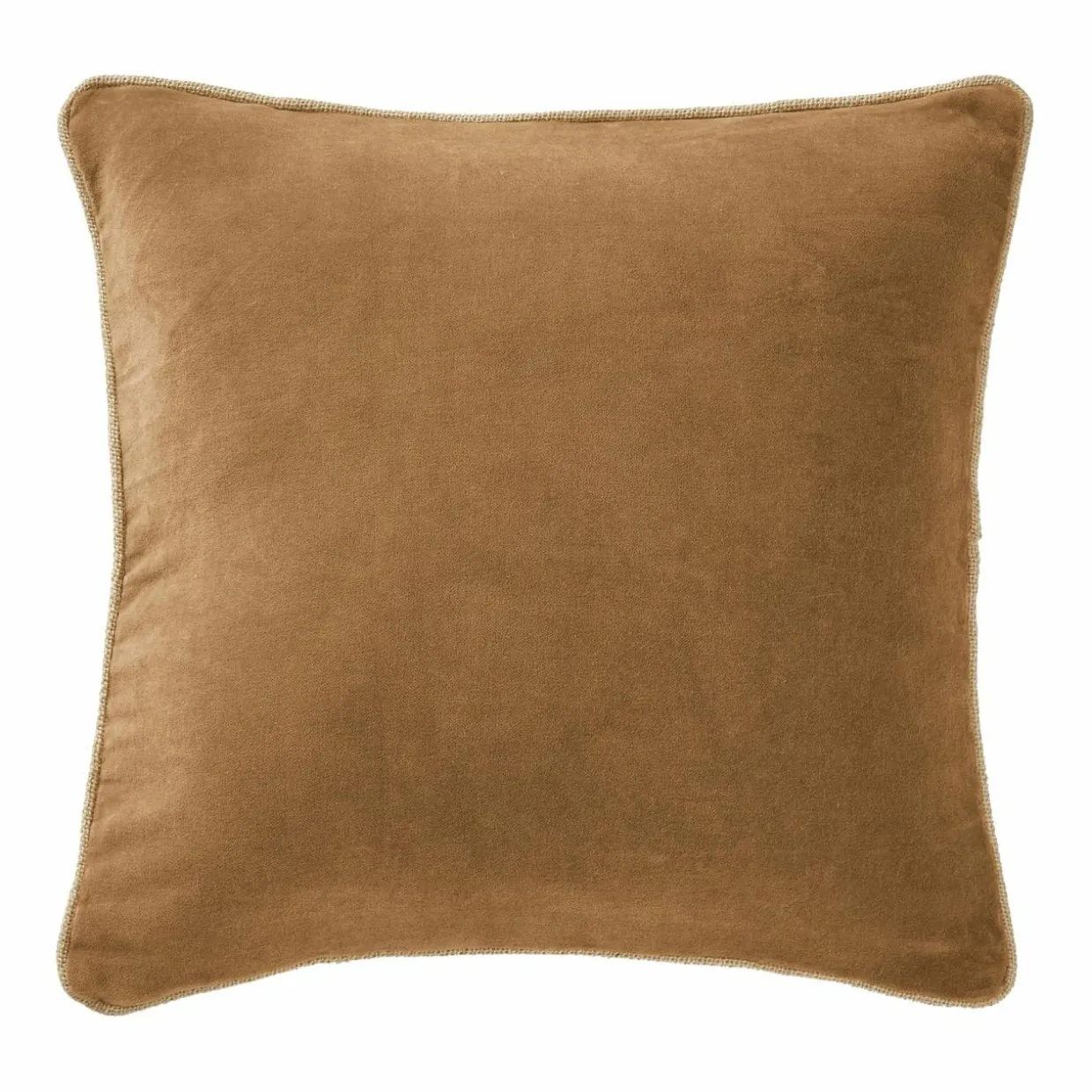 Coussin carré velours de coton (45 x 45 cm) Victor Camel