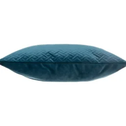 Coussin carré velours (40 x 40 cm) Dolce Bleu canard