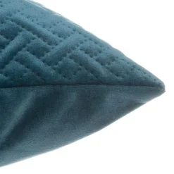 Coussin carré velours (40 x 40 cm) Dolce Bleu canard