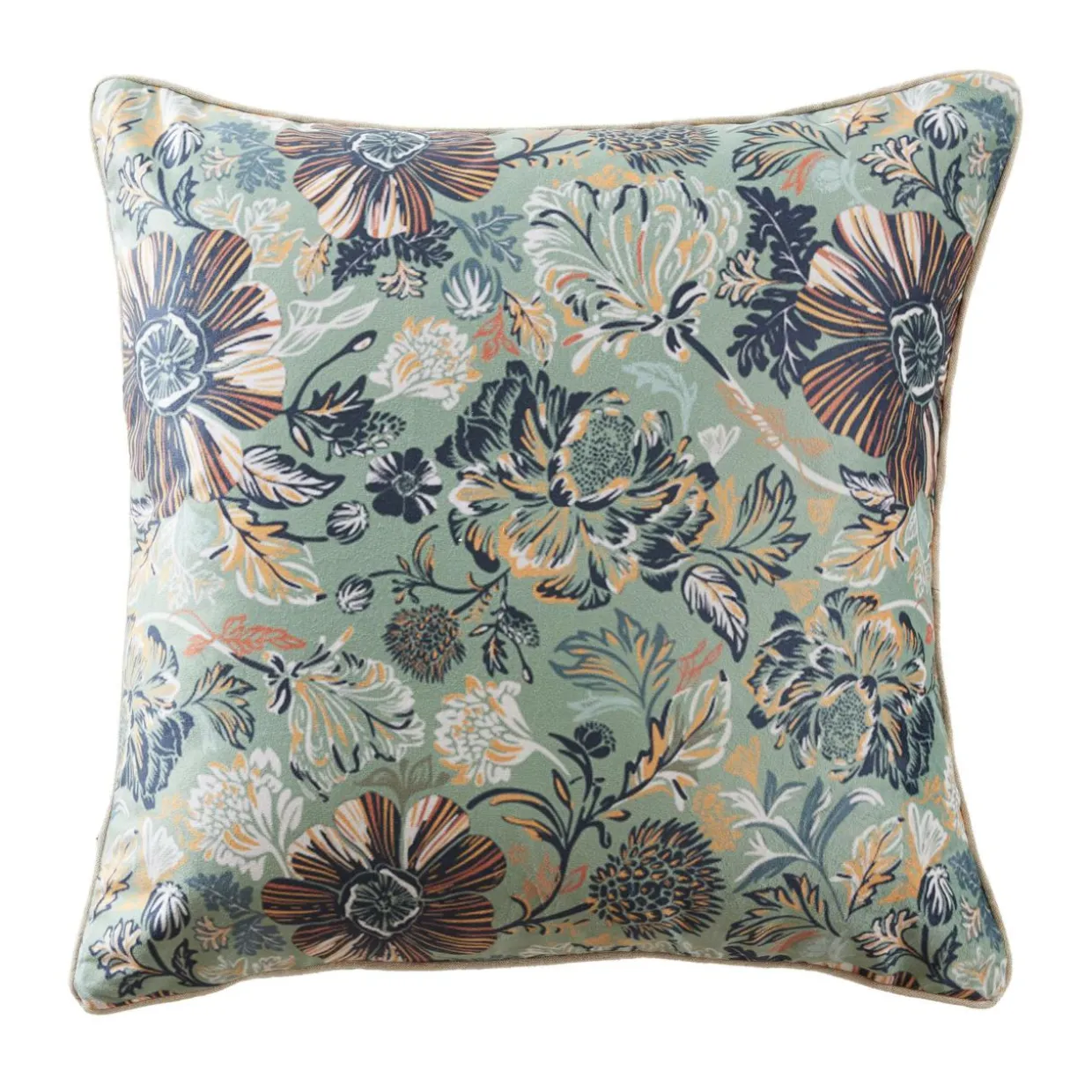 Coussin carré velours (50 x 50 cm) Dolores Vert