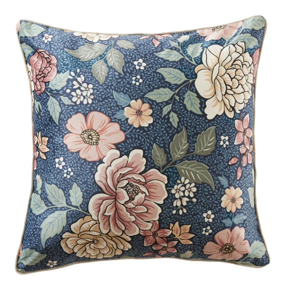 Coussin carré velours (50 x 50 cm) Dolores Rose