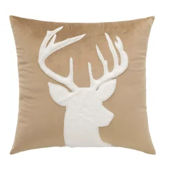Coussin carré velours (45 x 45 cm) Vik Beige sable