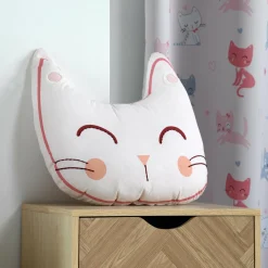 Coussin chat enfant (40 cm) Zoeline Rose