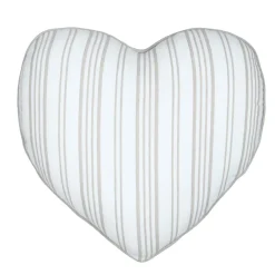 Coussin cœur coton (45 x 45 cm) Joséphine Ecru