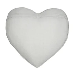 Coussin cœur coton (45 x 45 cm) Joséphine Ecru