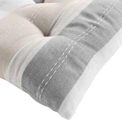 Coussin de chaise carré coton recyclé Andria Beige