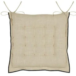 Coussin de chaise carré coton (38 x 38 cm) Helios Ecru