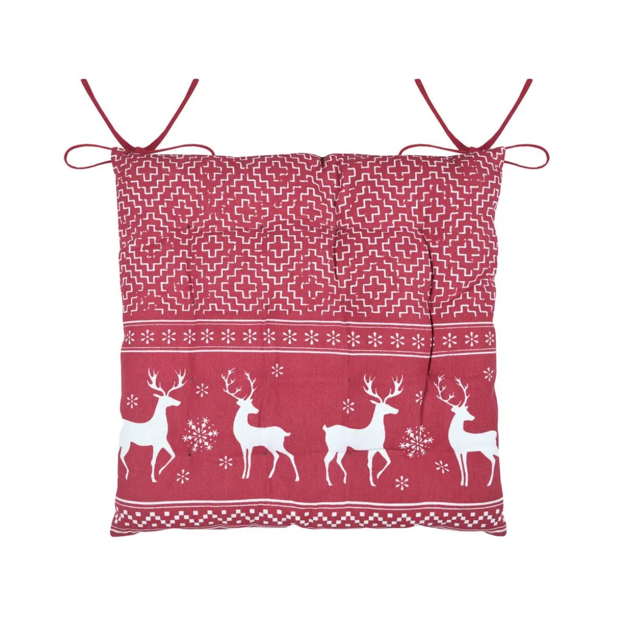 Coussin de chaise carré coton (40 x 40 cm) Arbin Rouge