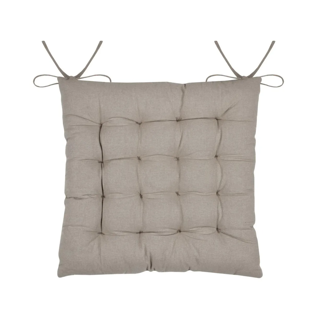 Coussin de chaise carré coton (38 x 38 cm) Hemera Taupe