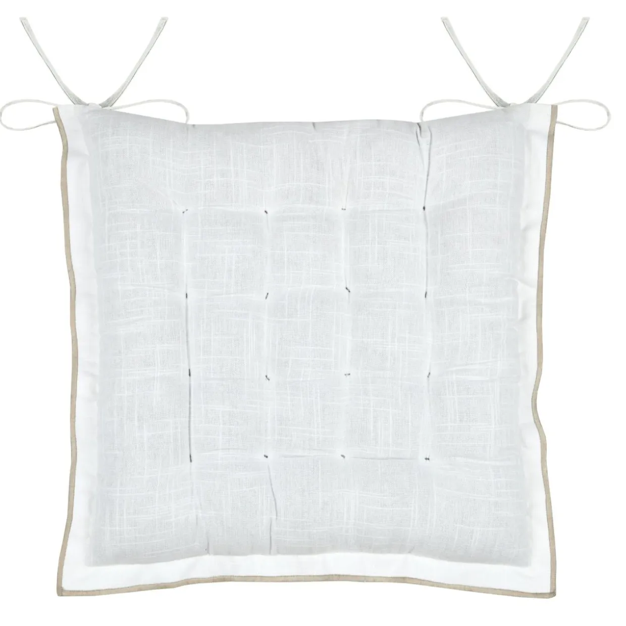 Coussin de chaise carré coton (38 x 38 cm) Helios Blanc