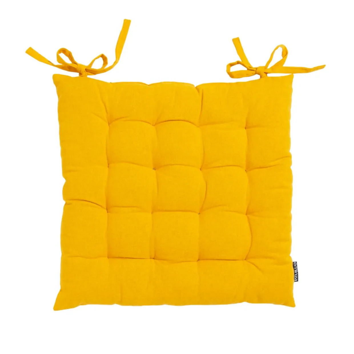 Coussin de chaise carré coton (40 x 40 cm) Pixel Jaune moutarde