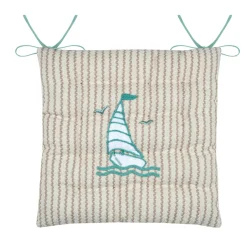 Coussin de chaise carré coton (38 x 38 cm) Barbade Ecru