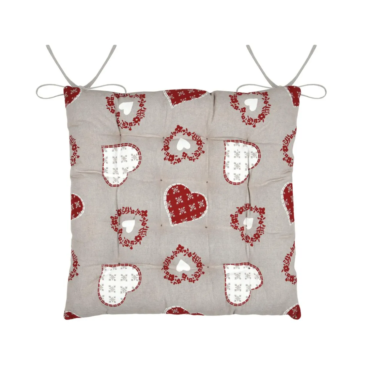 Coussin de chaise carré coton (40 x 40 cm) Ornon Taupe