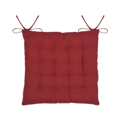 Coussin de chaise carré coton (40 x 40 cm) Ornon Rouge