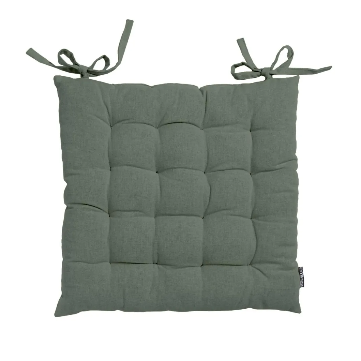 Coussin de chaise carré coton (40 x 40 cm) Pixel Vert kaki