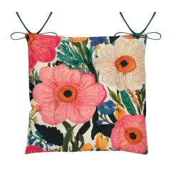 Coussin de chaise carré en coton (38 x 38 cm) Betty Multicolore