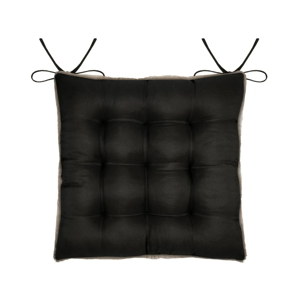 Coussin de chaise carré fausse fourrure (40 x 40 cm) Asgard Gris perle