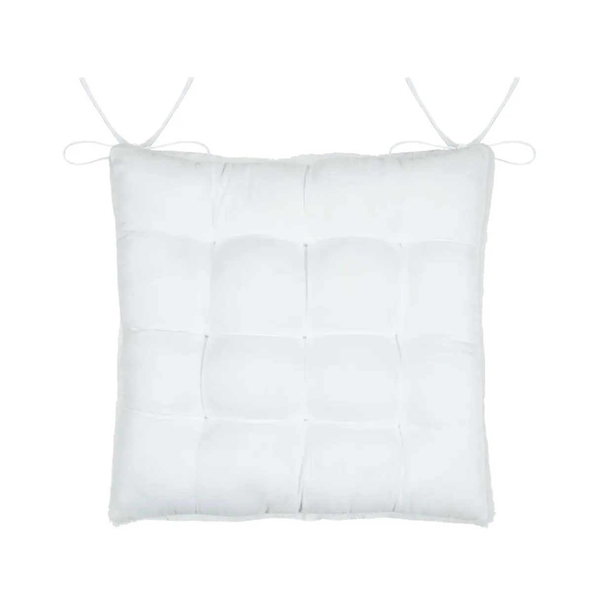 Coussin de chaise carré fausse fourrure (40 x 40 cm) Asgard Blanc
