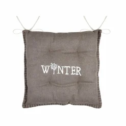 Coussin de chaise carré velours (38 x 38 cm) Landry Taupe
