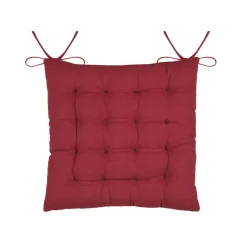 Coussin de chaise carré velours (38 x 38 cm) Chamonix Rouge