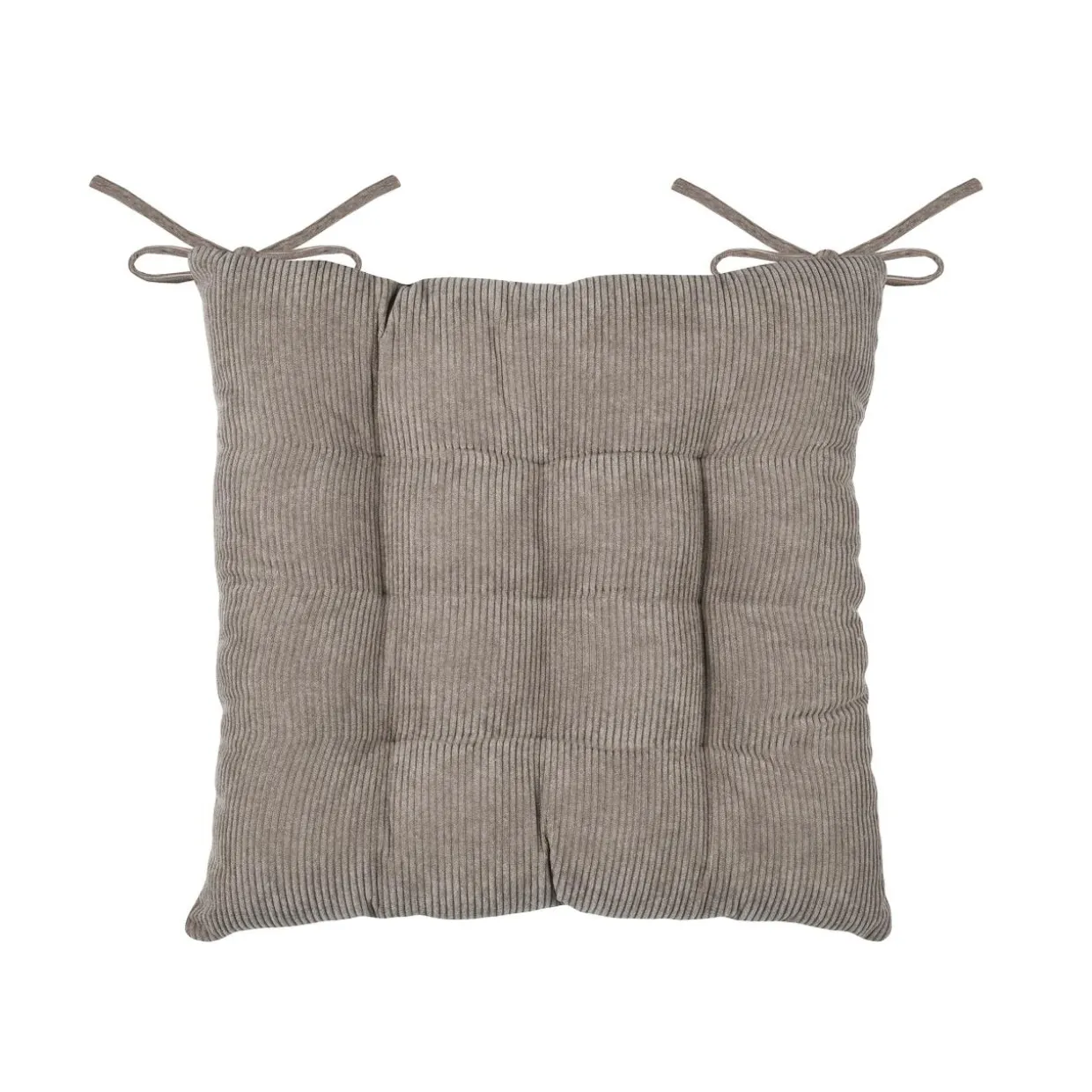 Coussin de chaise carré velours (38 x 38 cm) Dandy Taupe