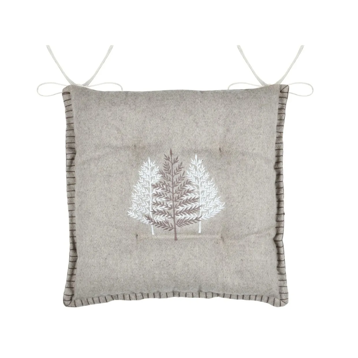 Coussin de chaise carré velours (38 x 38 cm) Landry Beige