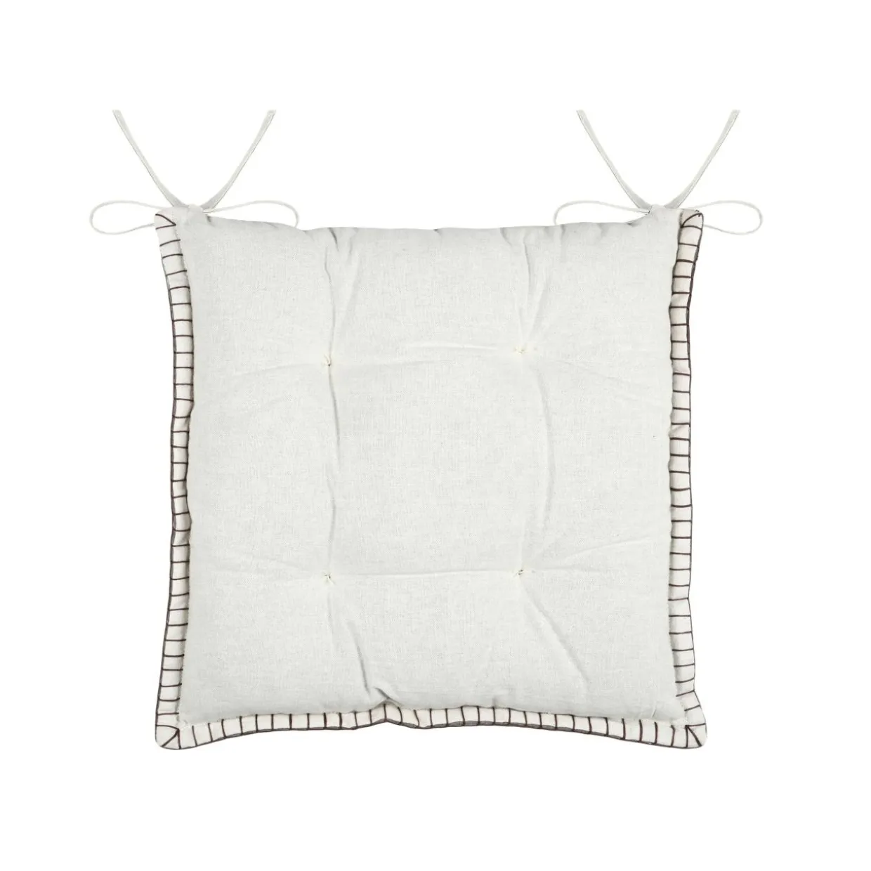 Coussin de chaise carré velours (38 x 38 cm) Landry Beige