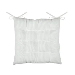 Coussin de chaise carré velours (38 x 38 cm) Dandy Ecru