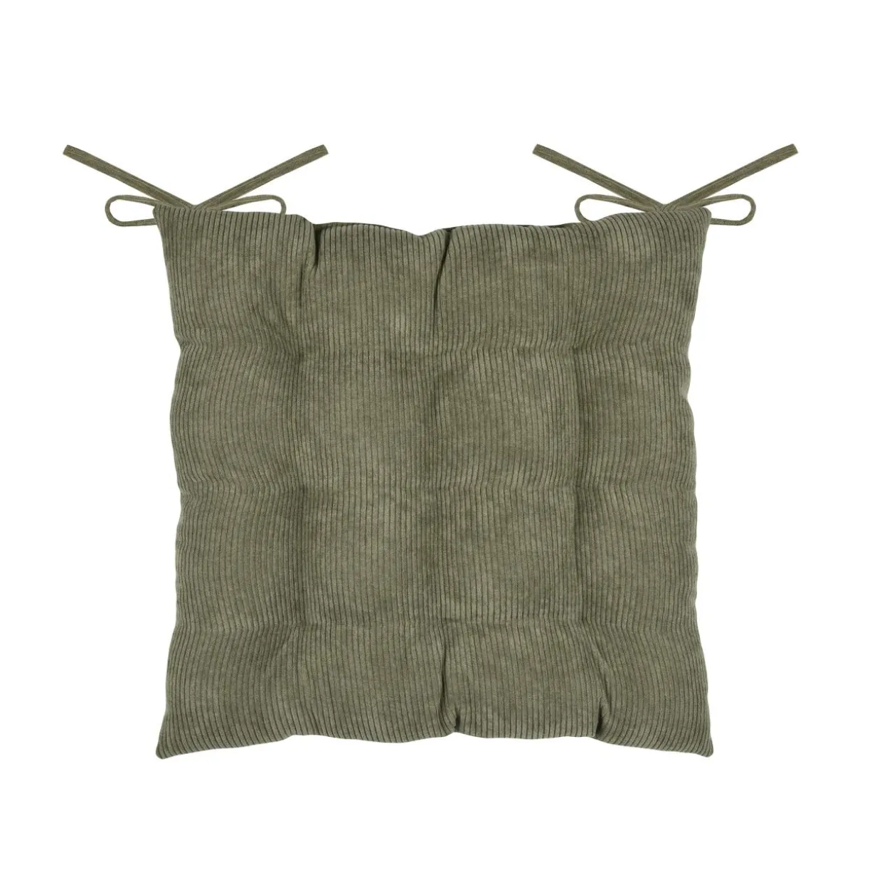 Coussin de chaise carré velours (38 x 38 cm) Dandy Vert kaki