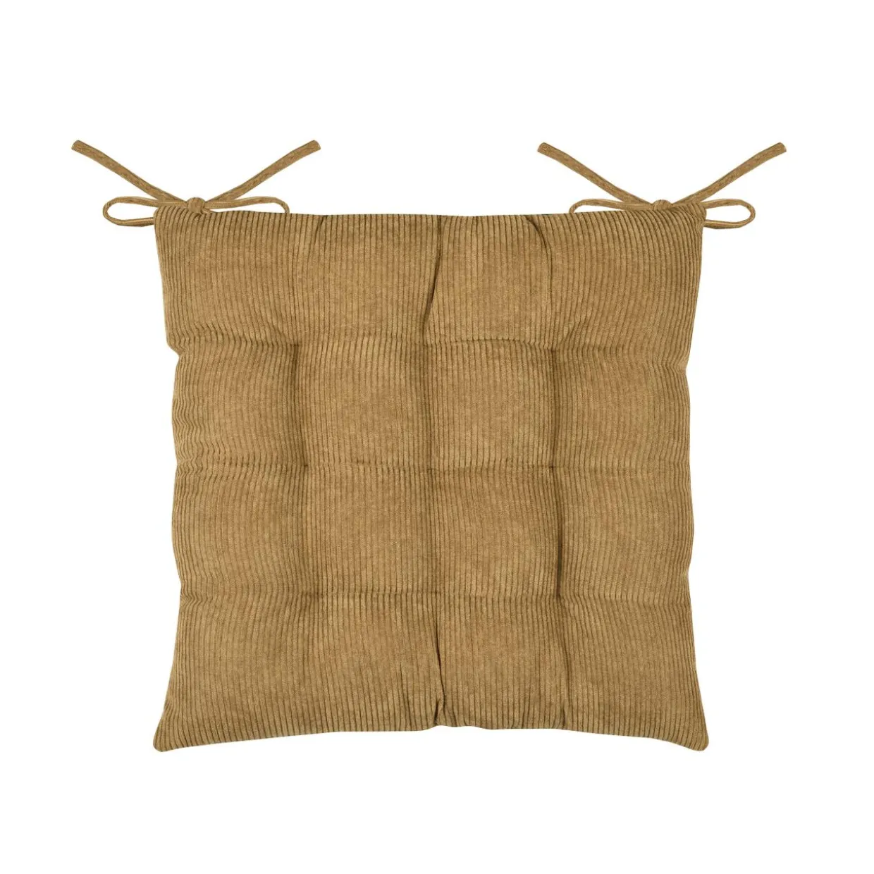 Coussin de chaise carré velours (38 x 38 cm) Dandy Camel