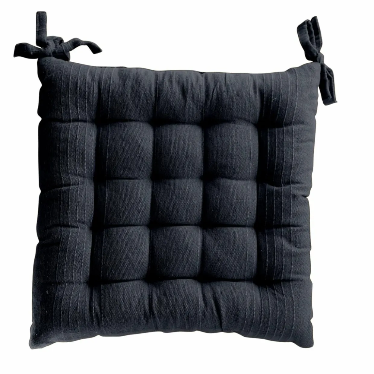 Coussin de chaise carré (38 x 38 cm) Bombay Gris anthracite