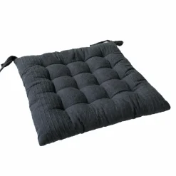 Coussin de chaise carré (38 x 38 cm) Bombay Gris anthracite