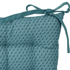 Coussin de chaise carré (38 x 38 cm) Otto Bleu canard