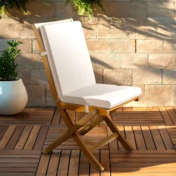 Coussin de chaise extérieur avec dossier (90 x 40 cm) Sunset Ecru