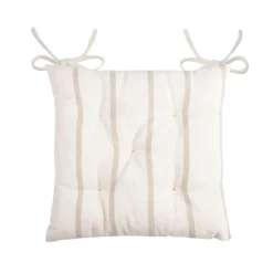 Coussin de chaise extérieur toile de coton (40 x 40 cm) Ocealys Beige