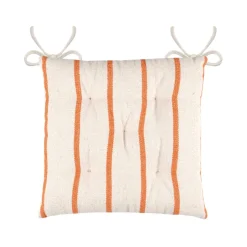 Coussin de chaise extérieur toile de coton (40 x 40 cm) Ocealys Corail