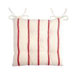 Coussin de chaise extérieur toile de coton (40 x 40 cm) Ocealys Rouge