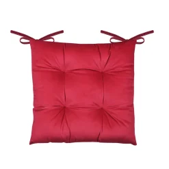 Coussin de chaise Noël carré velours (38 x 38 cm) Harold Rouge