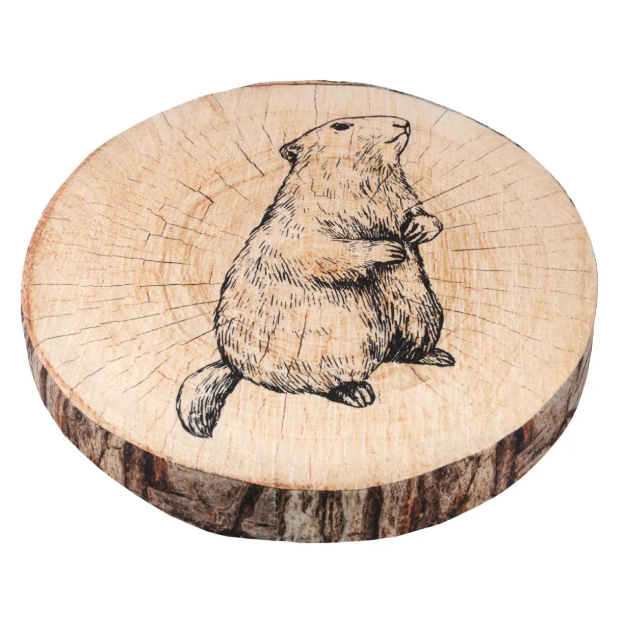 Coussin de chaise rond (38 cm) Gruffy Marron