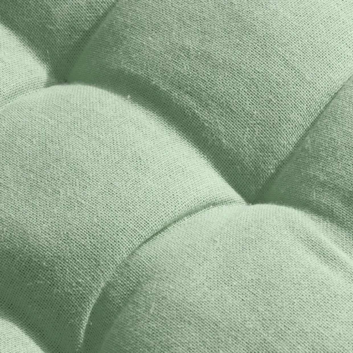 Coussin de chaise rond coton (40 cm) Pixel Vert menthe