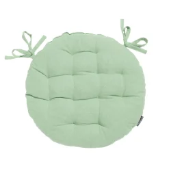 Coussin de chaise rond coton (40 cm) Pixel Vert menthe
