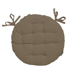 Coussin de chaise rond coton (40 cm) Pixel Taupe