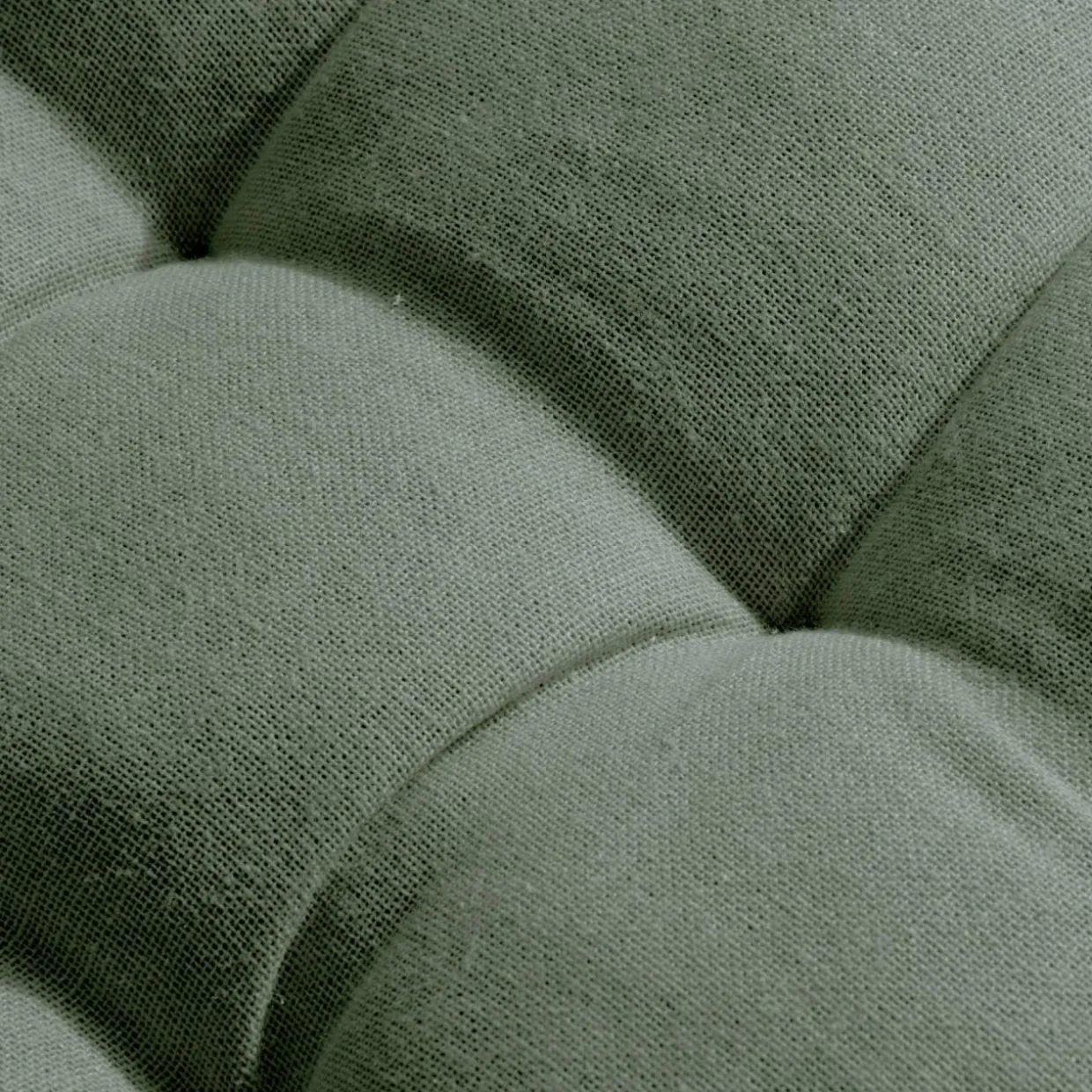 Coussin de chaise rond coton (40 cm) Pixel Vert kaki
