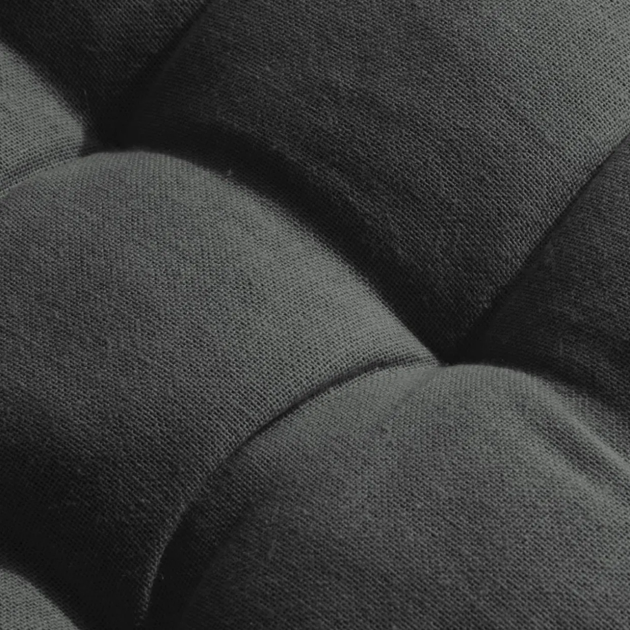 Coussin de chaise rond coton (40 cm) Pixel Gris anthracite