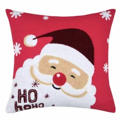 Coussin de Noël carré (45 cm) Falala Rouge