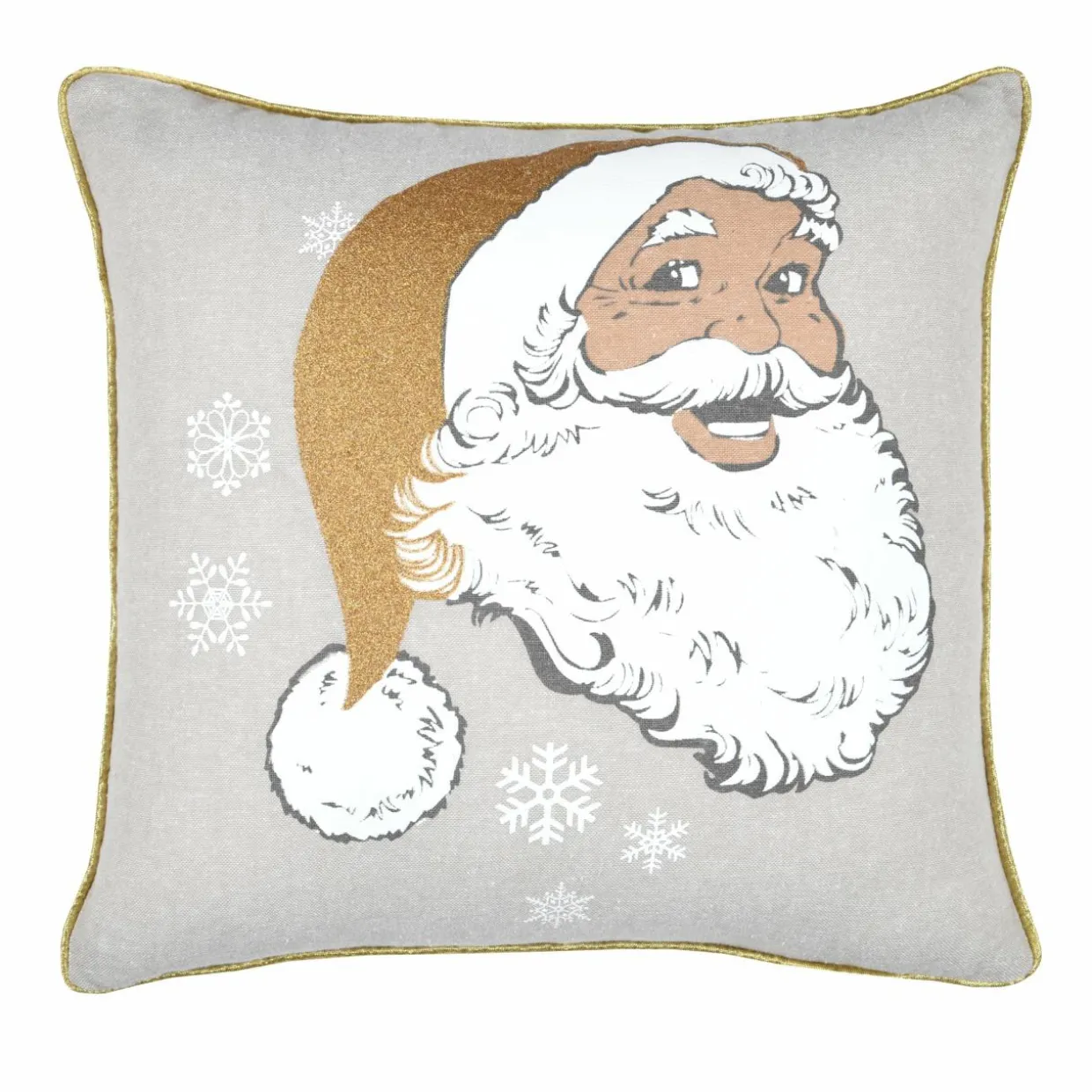 Coussin de Noël carré (40 cm) Sibérie Beige