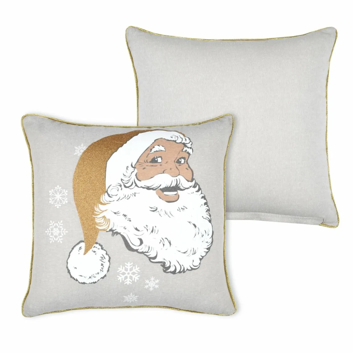 Coussin de Noël carré (40 cm) Sibérie Beige