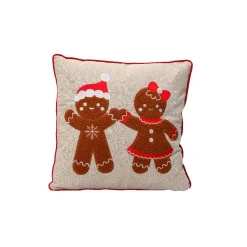 Coussin de Noël carré coton (45 x 45 cm) Bonhomme Rouge