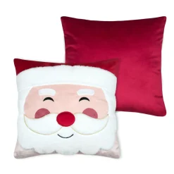 Coussin de Noël carré (45 x 45 cm) Hohoho Joyeux Noël Rouge